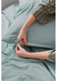 Zöld kétszemélyes mikroszatén ágyneműhuzat 200x200 cm Basic – Bonami Essentials