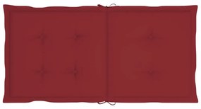 2 db bordó oxford szövet háttámlás székpárna 100x50x3 cm