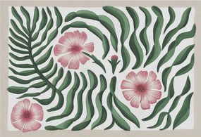 Divatos Flizelin tapéta 3D ragasztóval Virágok levelek 152x104 Ragasztó