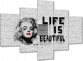 Festmények 100x70 Banksy Life is beautiful