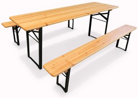 197x60 cm-es sörpad garnitúra – Kerti asztal padokkal 8 fő részére - 197cm x 60cm -