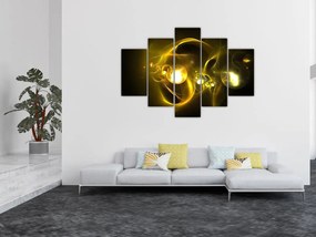 Absztrakt kép sárga gömbök (150x105 cm)