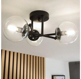 Brilagi - Felületre szerelhető csillár MALIVA 3xE14/15W/230V fekete/átlátszó