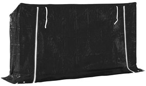 Tűzifa állvány esővédővel 200,5x41x110,5 cm horganyzott acél