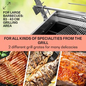 OneConcept Sauenland, elektromos malacsütő grill, forgó nyárs