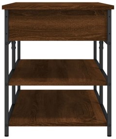 barna tölgy színű szerelt fa cipőtároló pad 100 x 42,5 x 50 cm