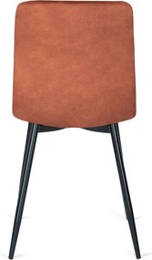 Peru szék rozsda színben, bársony kárpittal