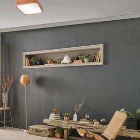 Mennyezeti lámpa OAK SQUARE 2xE27/15W/230V 35x35 cm tölgy