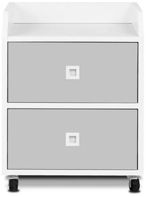 Gyermek tárolódoboz MIRUM 54,2x42,4 cm fehér/szürke