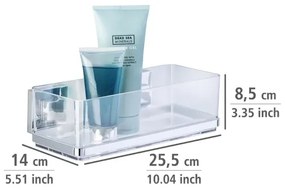 WENKO 22692100-Polc VACUUM-LOC QUADRO ED 25,5x14 cm ezüst/átlátszó