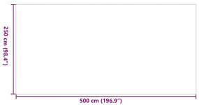 Kültéri Szőnyeg ARAKIL Fekete és szürke 250 x 500 cm PP