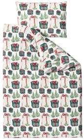 Pamut ágynemű CHRISTMAS PRESENT krémszínű Ágyneműhuzat mérete: 70 x 90 cm | 140 x 220 cm