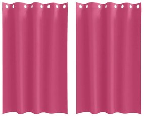 Függönyök 2 pcs Fényes rózsaszín 175x140cm Poliészter