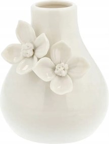 Kis Váza Mini Váza Fehér Kerámia Ág Virág Otthon Nappali