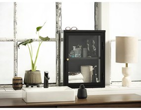 Fekete fém függő tálalószekrény 45x60 cm Carmel – Unique Furniture