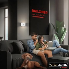 Briloner 3878016 - Újratölthető LED fali lámpa érzékelővel CHAT LED/3W/5V 2000 mAh fehér