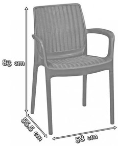 Bali Balcony kerti bútor garnitúra szett vigo asztallal