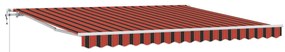 Automatikus behúzható napellenző narancs és barna 400x300 cm