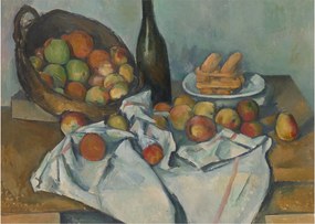 Üveg kép - Paul Cezanne, The Basket of Apples, reprodukciók (70x50 cm)