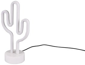 Fehér LED asztali lámpa (magasság 29 cm) Cactus – Trio