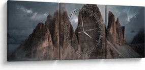 Kép - Három fogak, olasz Dolomitok (órával) (90x30 cm)