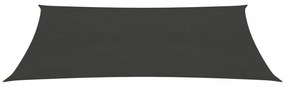 antracitszürke HDPE napvitorla 160 g/m² 3,5 x 5 m
