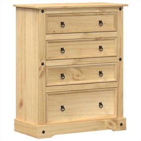vidaXL Corona tömör fenyőfa komód 92x48x114 cm