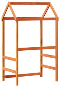 viaszbarna tömör fenyőfa gyerekágytető 118 x 70 x 176,5 cm