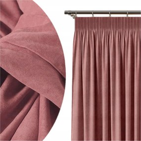 Velúr Függöny Rózsaszín 280x250 Szalagfüggöny Piszkos Sötét Rózsaszín 10885