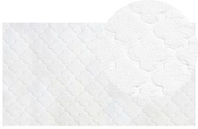 Fehér műnyúlszőrme szőnyeg 80 x 150 cm GHARO Beliani