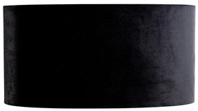 Bársony lámpabúra fekete ovális 50/33/25