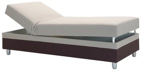 Egyszemélyes ágy 85 cm Sodak (barna + barna-szürke) (tárolóhellyel). 1100766