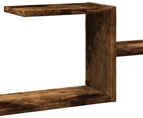 füstös tölgy színű szerelt fa fali polc 104 x 15 x 49 cm