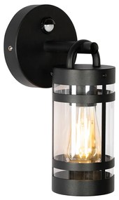 Kültéri fali lámpa fekete IP44 mozgásérzékelővel - Ruben