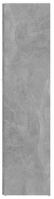 betonszürke szerelt fa sarokszekrény 33 x 33 x 132 cm