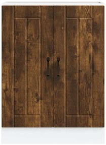 vidaXL mosdóaljzatos szekrény Lucca füstölt tölgy fűrészáru műfa