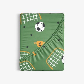 Goldea pamut gumis lepedő - futballvilág 90 x 200 cm
