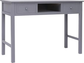 vidaXL szürke tömör császárfa íróasztal 108 x 45 x 76 cm