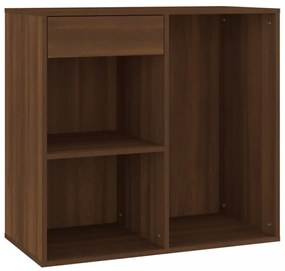 barna tölgy színű szerelt fa pipereszekrény 80 x 40 x 75 cm