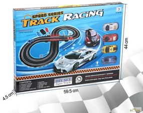 Track Racing Elektromos Autópálya 4 Autó Karosszéria 218 cm