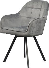 Forgó étkezőszék, sötétszürke Velvet szövet, SAMANTA