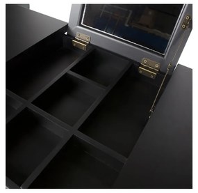 Romy fekete borovi fenyő fésülködőasztal - WOOOD