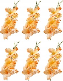 Kard szatén narancssárga műág kompozíció váza 6 db