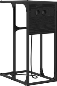 vidaXL Éjjeliszekrény Fekete tölgy 41,5 x 26 x 60,5 cm Faanyag