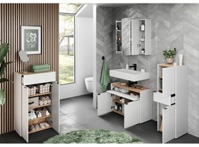 Fehér magas fürdőszoba szekrény 34x111 cm Forano – Germania