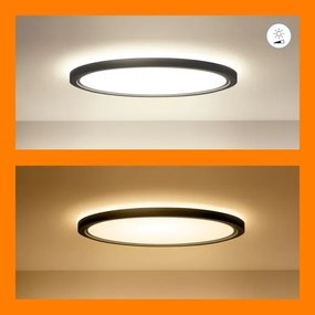 WiZ - LED RGB dimmelhető SUPERSLIM mennyezeti lámpa LED/22W/230V Wi-Fi fekete