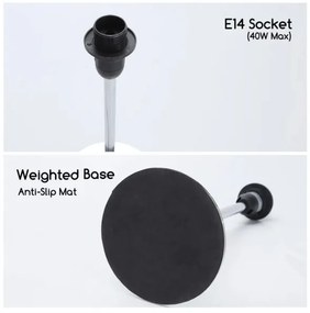 Aigostar - Asztali lámpa 1xE14/40W/230V fekete