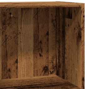 antik fa színű szerelt fa könyvespolc 40 x 24 x 76 cm