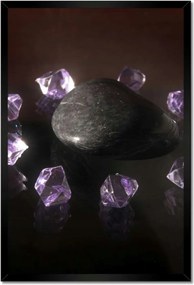 Poszter keretben 40x60 Lila kristályok