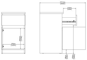 Natúr színű éjjeliszekrény Naia – Tvilum